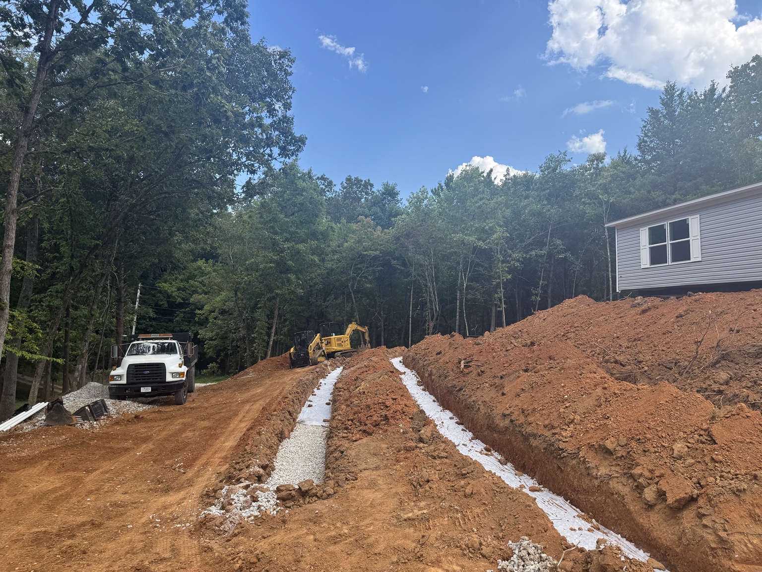 Septic system installation