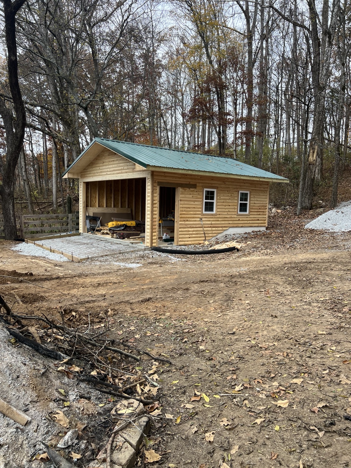 Custom garage construction