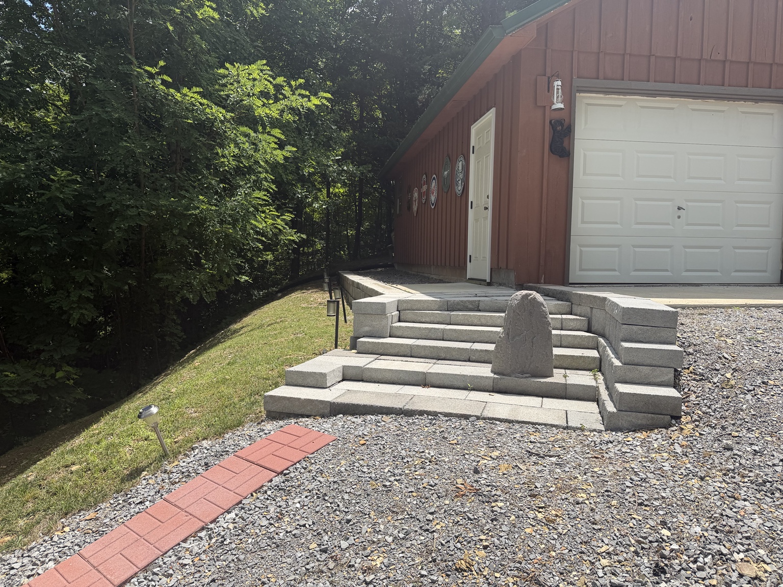 Retaining walls and steps