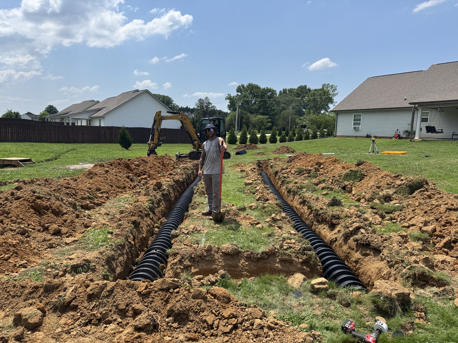 Septic field installation